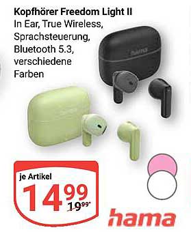 Kopfhörer Freedom Light II - In Ear, True Wireless, Sprachsteuerung, Bluetooth 5.3