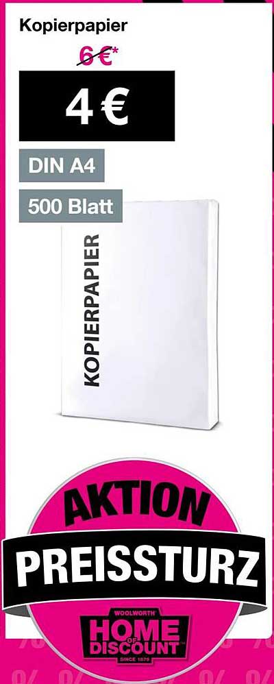 Kopierpapier DIN A4 - 500 Blatt für nur 4 €