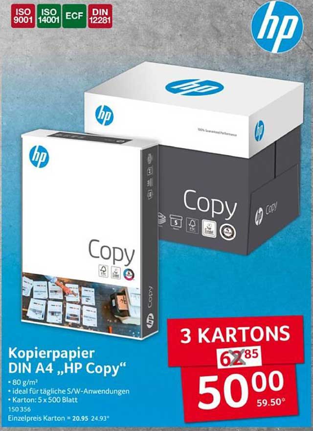 Kopierpapier DIN A4 „HP Copy“