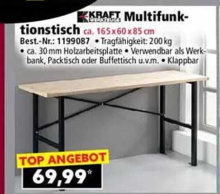 KRAFT Multifunktionstisch ca. 165 x 60 x 85 cm