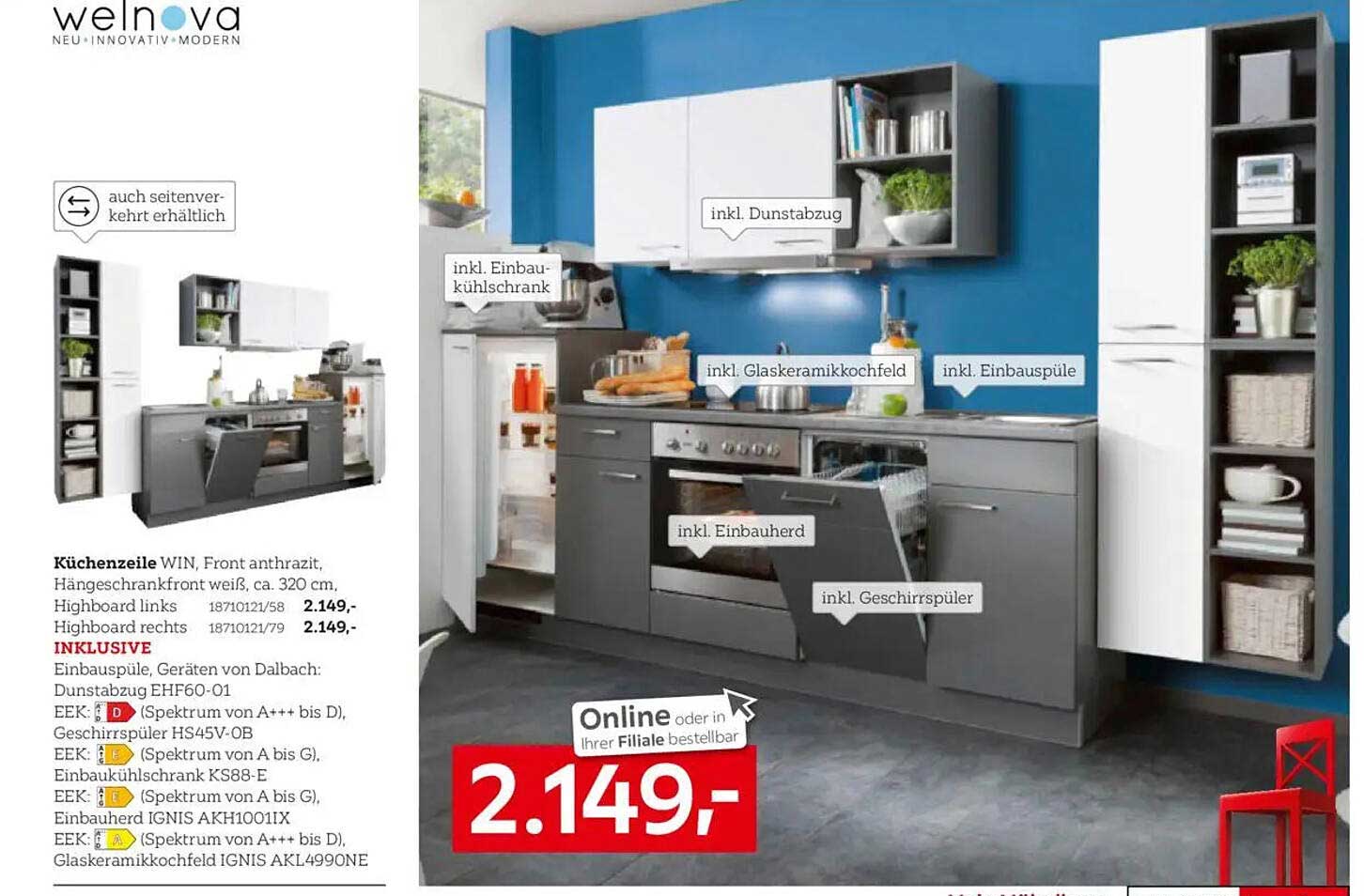 Küchenzeile WIN - Moderne Eleganz für Ihr Zuhause