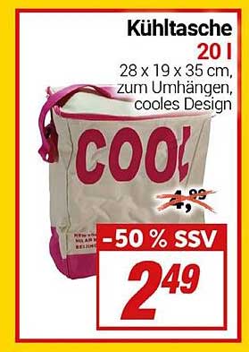 Kühltasche 20 l – zum Umhängen, cooles Design