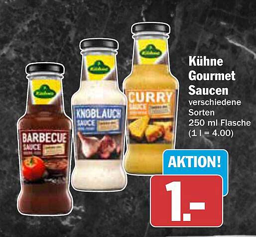 Kühne Gourmet Saucen verschiedene Sorten 250 ml Flasche