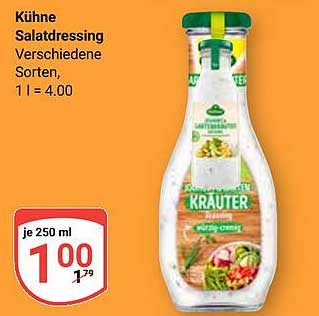 Kühne Salatdressing – Verschiedene Sorten, 250 ml für nur 1,00 €