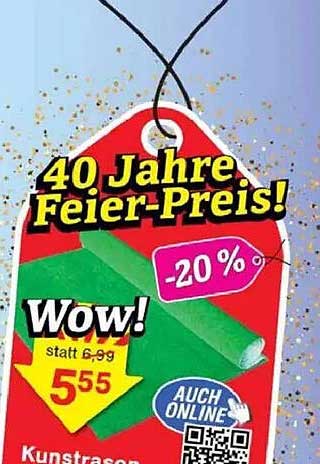 Kunstrasen - 40 Jahre Feier-Preis!