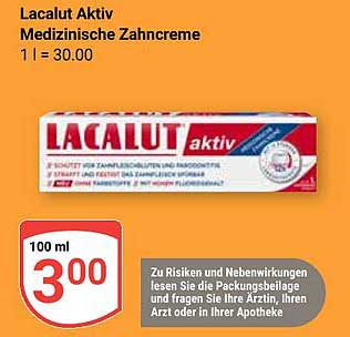 Lacalut Aktiv Medizinische Zahnpasta 100 ml