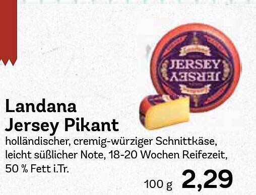 Landana Jersey Pikant Schnittkäse