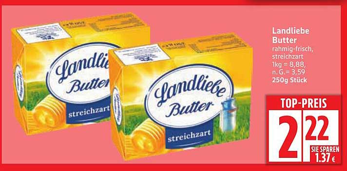 Landliebe Butter streichzart 250g