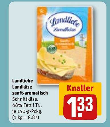 Landliebe Landkäse sanft-aromatisch, 150-g-Packung