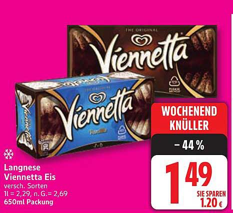 Langnese Viennetta Eis verschiedene Sorten 650ml