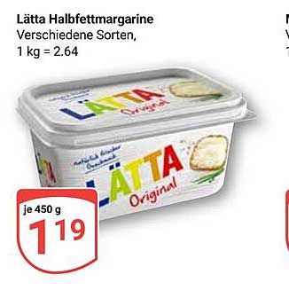 Lätta Halbfettmargarine 450 g