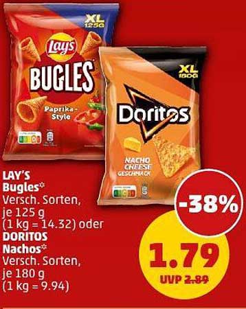 LAY'S Bugles und DORITOS Nachos im Angebot