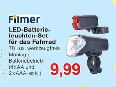 LED-Batterie-Leuchten-Set für das Fahrrad