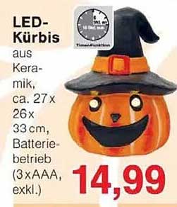 LED-Kürbis aus Keramik