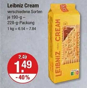 Leibniz Cream verschiedene Sorten je 190-g – 228-g-Packung