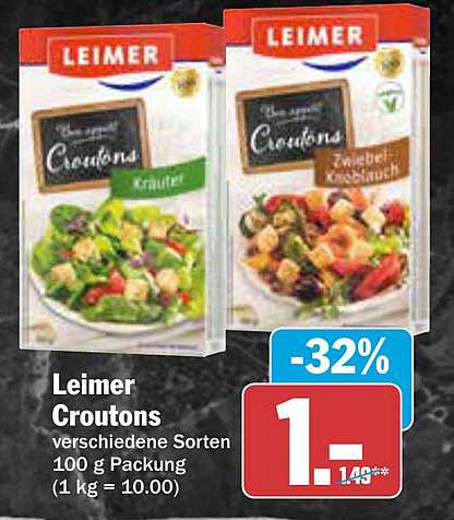 Leimer Croutons verschiedene Sorten 100 g Packung