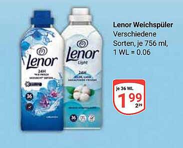 Lenor Weichspüler Verschiedene Sorten, je 756 ml