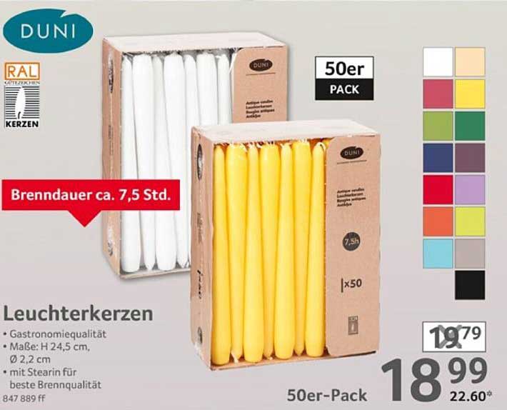 Leuchterkerzen 50er-Pack