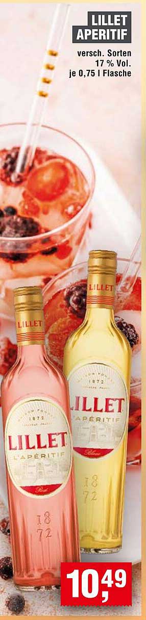 Lillet Aperitif - verschiedene Sorten 0,75 L Flasche