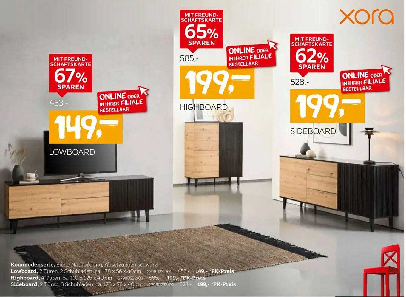 Lowboard für 149,- Euro (statt 453,- Euro)