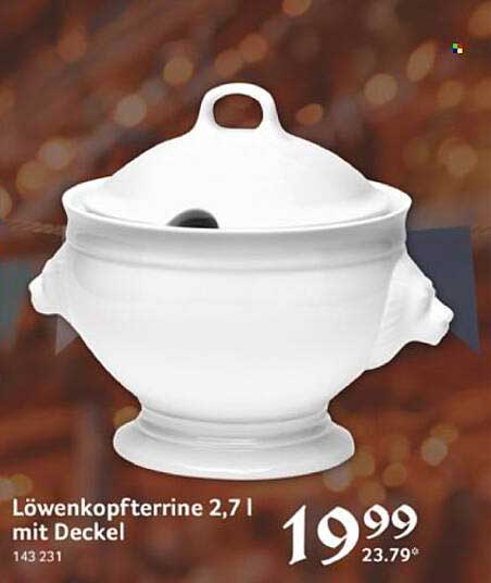 Löwenkopfterrine 2,7 l mit Deckel