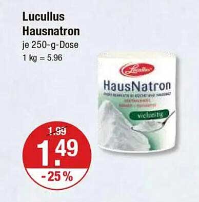 Lucullus Hausnatron je 250-g-Dose