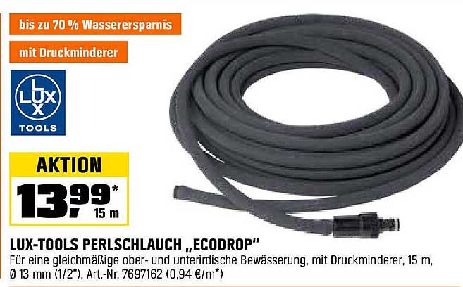 LUX-TOOLS Perlenschlauch „Ecodrop“ - 15 m