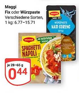Maggi Fix oder Würzpaste – verschiedene Sorten
