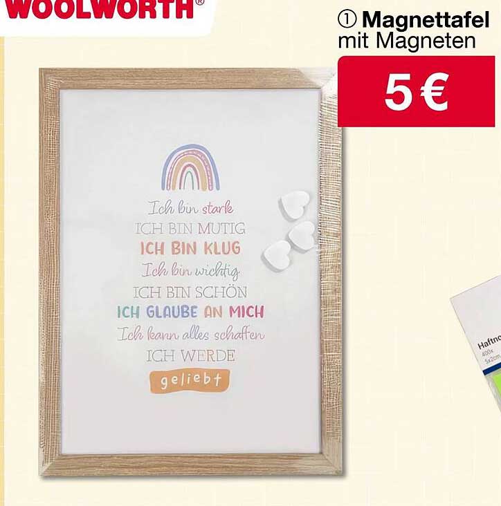Magnettafel mit Magneten