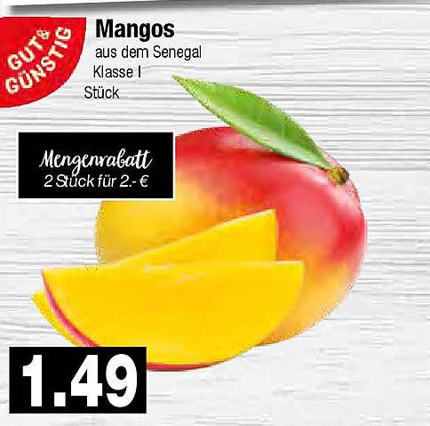 Mangostücke aus dem Senegal - Klasse I