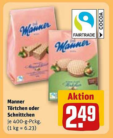 Manner Törtchen oder Schnitten 400 g – Fairtrade Genuss