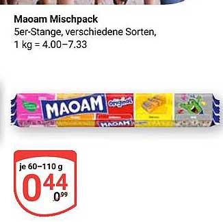 Maoam Mischpack - 5er-Stange, verschiedene Sorten