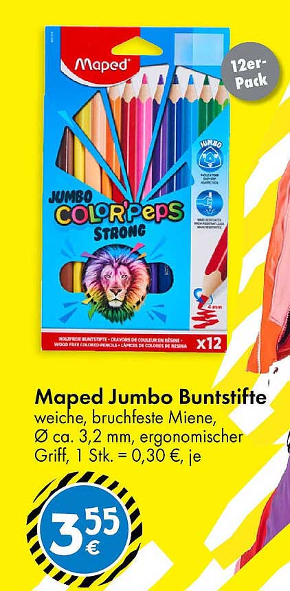 Maped Jumbo Buntstifte 12er-Pack