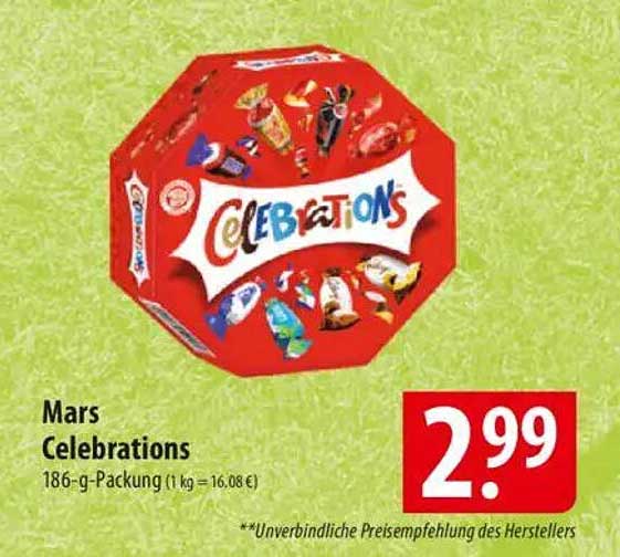 Mars Celebrations 186-g-Packung