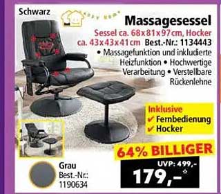 Massagesessel mit Fernbedienung und Hocker