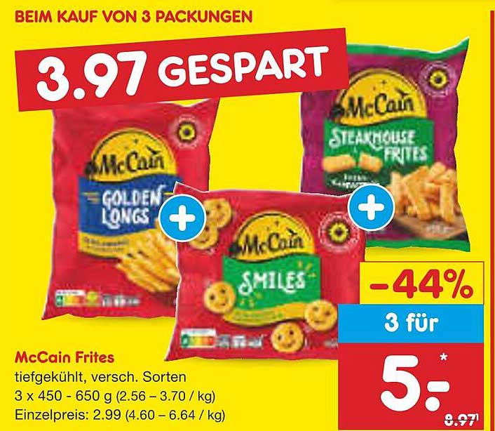 McCain Frites - 3 für 5,- €