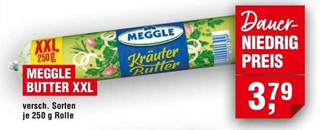 MEGGLE BUTTER XXL - Kräuter Butter, 250 g Rolle