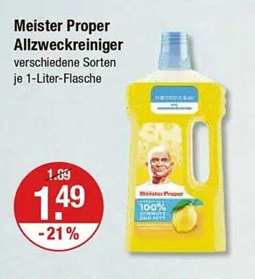 Meister Proper Allzweckreiniger verschiedene Sorten je 1-Liter-Flasche