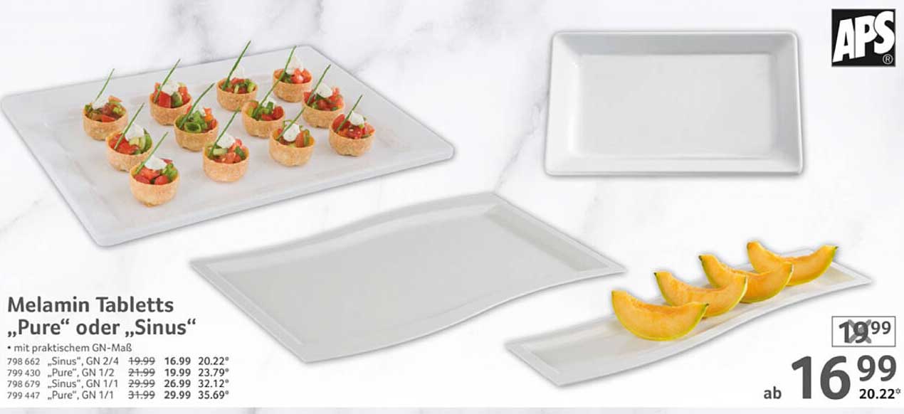 Melamin Tabletts „Pure“ oder „Sinus“