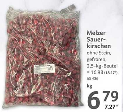 Melzer Sauerkirschen ohne Stein, gefroren, 2,5-kg-Beutel