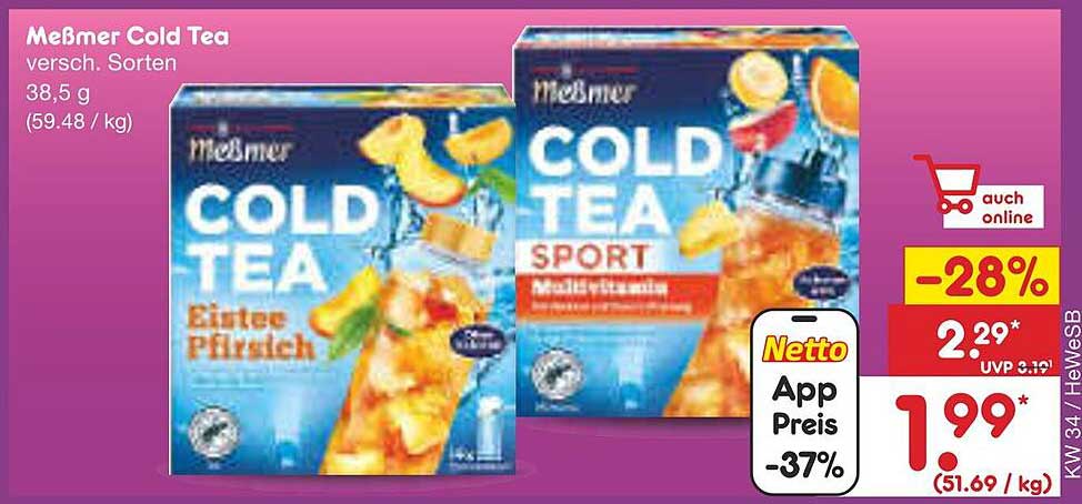 Meßmer Cold Tea verschiedene Sorten