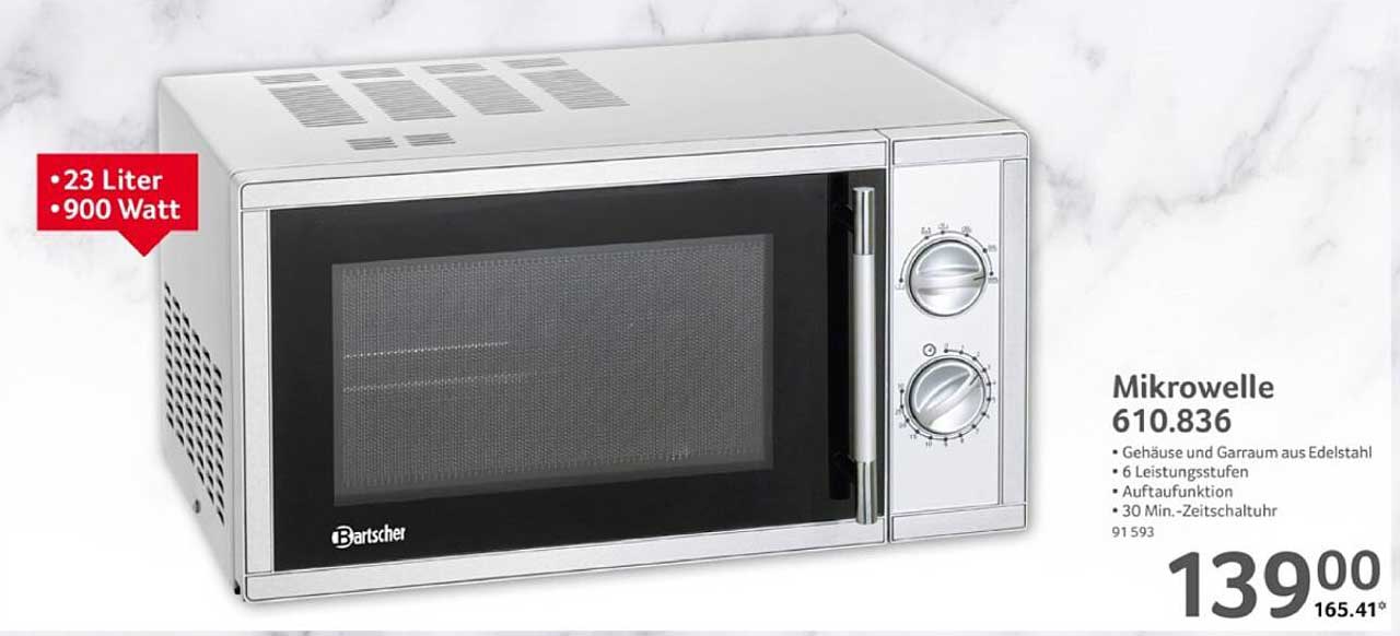 Mikrowelle 610.836 mit Edelstahl-Gehäuse