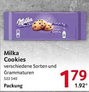 Milka Cookies - Verschiedene Sorten und Grammaturen