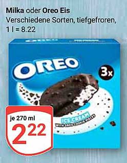 Milka oder Oreo Eis – Verschiedene Sorten, tiefgefroren