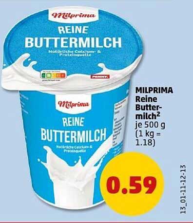 MILPRIMA Reine Buttermilch 500 g