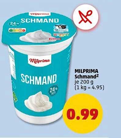 MILPRIMA Schmand 200 g zum Aktionspreis