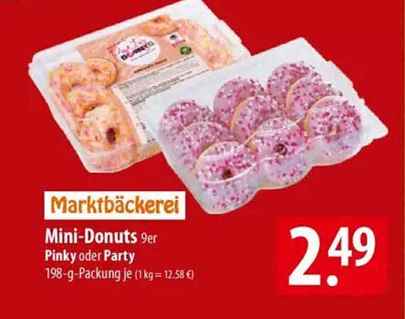 Mini-Donuts 9er Pinky oder Party