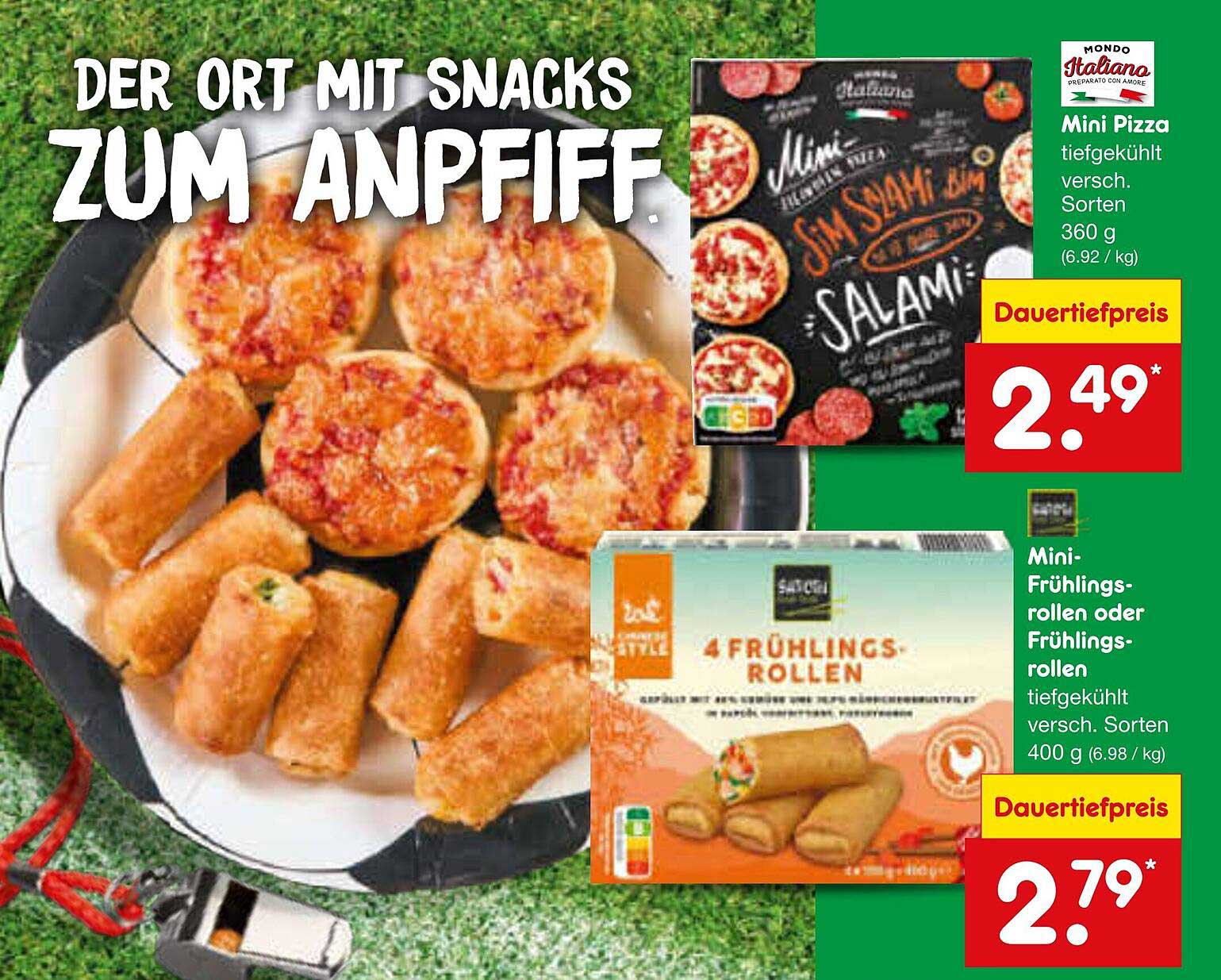 Mini Pizza tiefgekühlt verschiedene Sorten 360 g