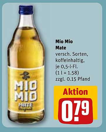 Mio Mio Mate 0,5 L - Koffeinhaltige Erfrischung