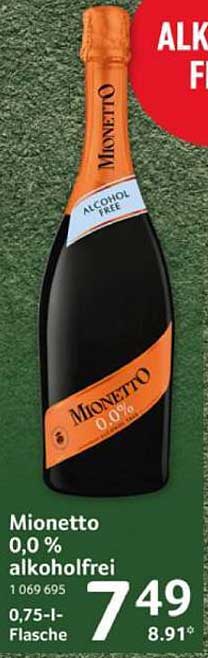 Mionetto 0,0 % alkoholfrei Schaumwein 0,75 l
